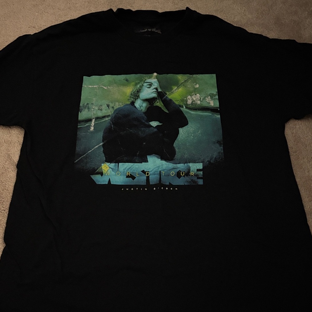 Justin Bieber Justice World Tour Black T-Shirt